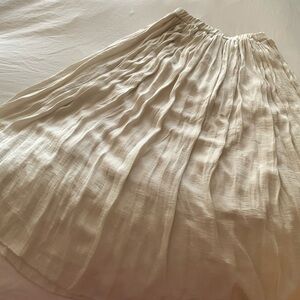 GRL Long Cream Skirt